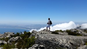 My hubby, the King of the Hill.