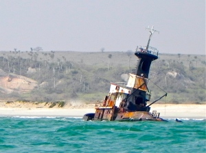 Shipwreck beach Luanda